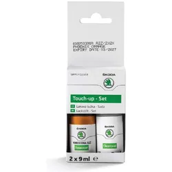Skoda Lackstift-Set Phoenix-Orange Metallic (9 ml Lack / 9 ml Klarlack) Farbcode
