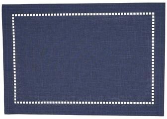 Saro Lifestyle Table Placemats With Laser-Cut Hemstitch Design (Set of 4)