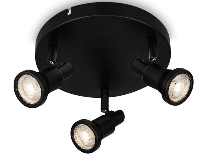 BRILONER LEUCHTEN LED Deckenspot LED Spotleuchte 3-flammig, Metall, schwarz , schwarz, Leuchten, LED Deckenspot
