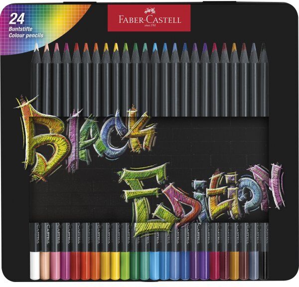 Faber-Castell Black E Farveblyanter   24 Farver