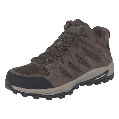 Wanderschuh COLUMBIA "REDMOND™ IV MID WATERPROOF", Herren, Gr. 48, braun (cordovan, tangy orange), Mesh, Synthetik, Schuhe Wanderschuh, wasserdicht