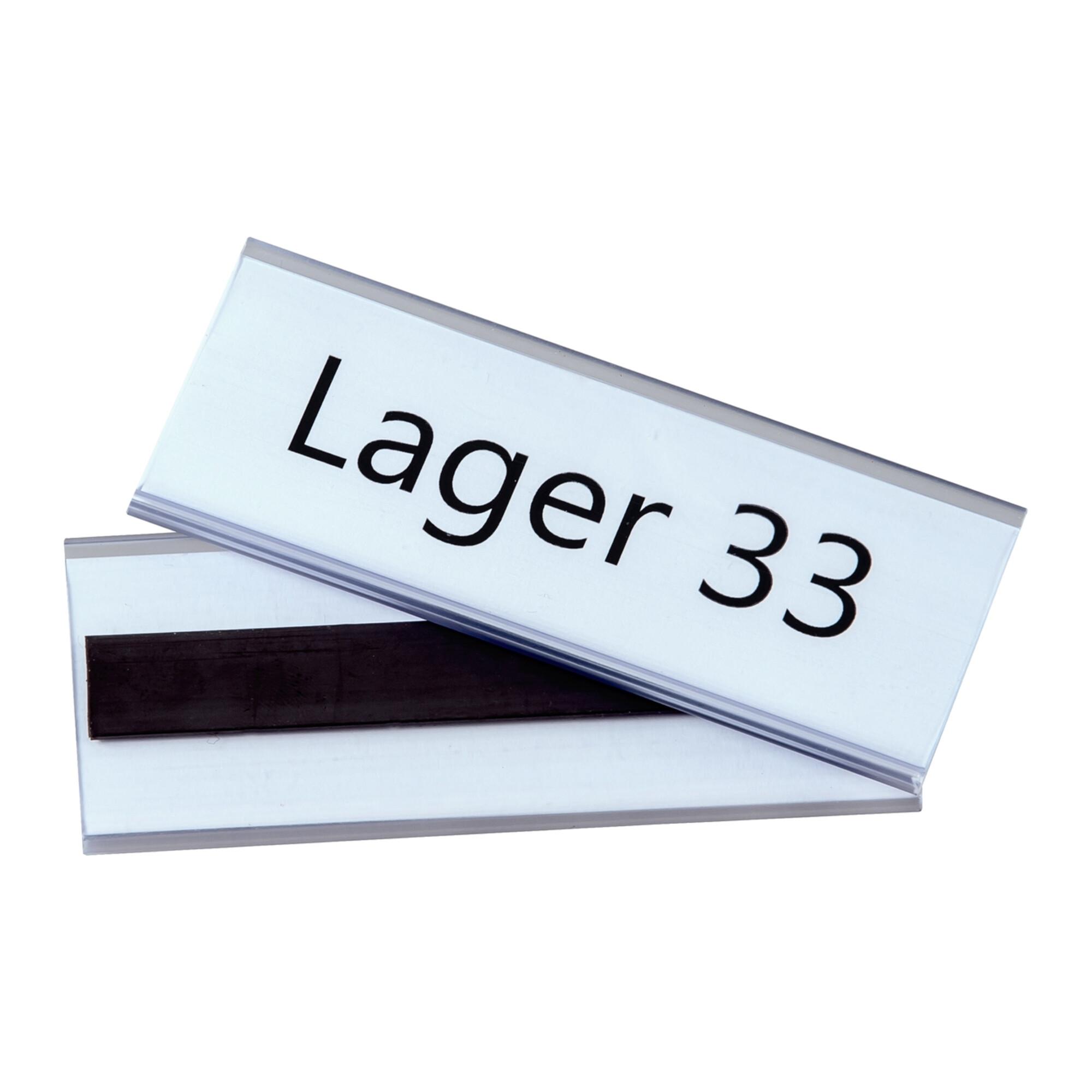 Eichner Magnetische Etikettenhalter aus PVC 38 x 100 mm (9218-03035)