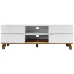 Better Home TV-Lowboard mit 4 Türen & 2 Fächer, ca. 150 x 39,5 x 54 cm - Weiß