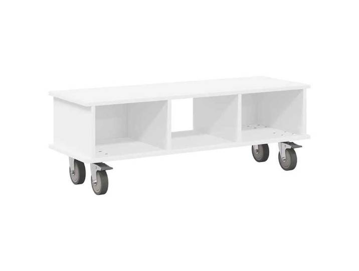 En solde  Meuble TV pour Télévision - CLOUD - Meuble Télé Bas - Blanc 100x35x35 cm Bois d'ingénierie LL5543