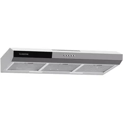 Contempo 90 Unterbau-Dunstabzugshaube 90cm 200m3/h LED Edelstahl Acryl Silber