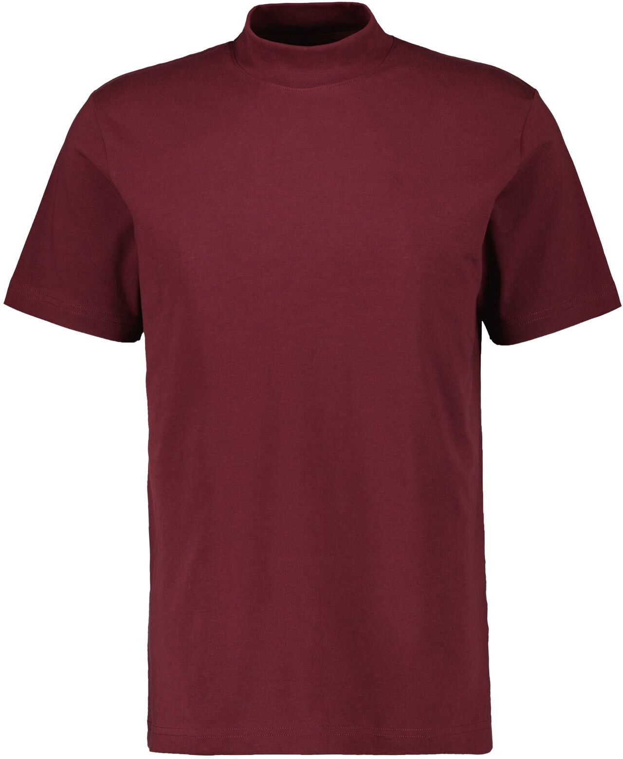 Stehkragenshirt RAGMAN, Herren, Gr. 6XL, rot (barolo, 684), Jersey, Baumwolle, regular fit, ohne Ausschnitt, Shirts Stehkragenshirt barolo, 684 6XL