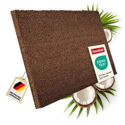 floordirekt Fußmatte Kokos   Braun   24 mm