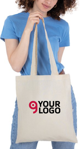 Borsa shopper di tela personalizzate manici lunghi Personalizzate o neutre