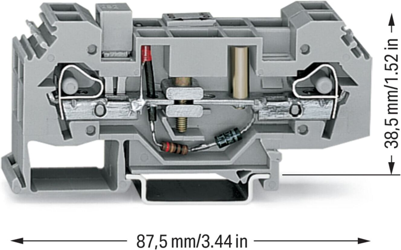 WAGO Trennklemme 282-140 0,2-6mm² grau CAGE CLAMP®)