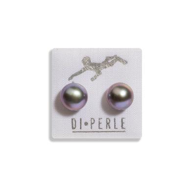Paar Ohrstecker DI PERLE "Damen Perlenschmuck 925 Silber Süsswasser Perlen Ohrstecker", grau, Ohrringe, Damen, Damen, Silber 925 (Sterlingsilber), Damen Perlenschmuck