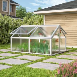 Vitavia Frühbeet Zola inkl. 4 Dachfenster 4 mm Hohlkammerplatten Aluminium eloxiert