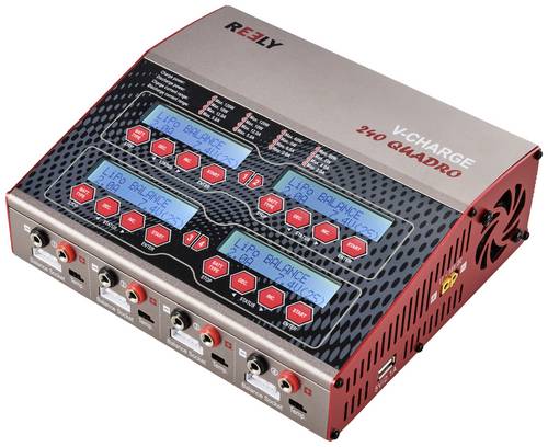 Reely V-Charge 240 Quadro Modellbau-Multifunktionsladegerät 12 V, 230V 12A LiPo, LiIon, LiFePO, LiHV, NiCd, NiMH, Blei