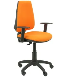 Piqueras y crespo Elche CP Stuhl mit Permanentmechanismus und orangefarbenem BALI-Stoff (HÖHENVERSTELLBARE ARME)