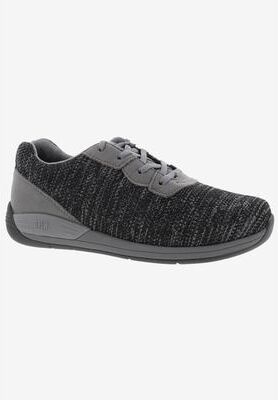 Extra Wide Width Women's Terrain Sneaker by Drew in Black Knit (Size 12 WW)