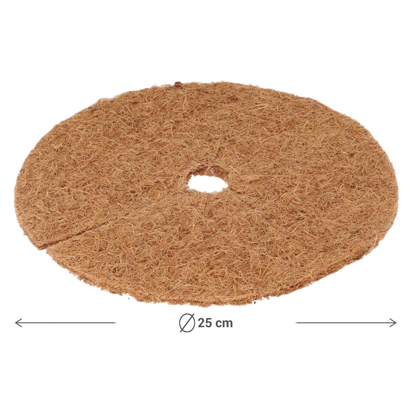 ProGarden Frostschutz-Kokosmatten für Topfpflanzen, rund, Ø 25 cm, 3er-Set (58278929)