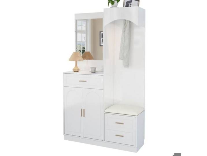 Garde-robe compacte armoire de garde-robe et combinaison D'armoires à chaussures armoire D'entrée étagère de rangement avec
