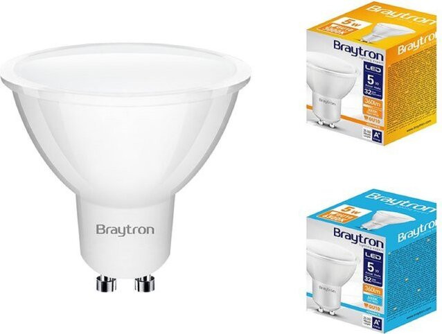 Braytron 10x GU10 5W LED-lampen warm wit licht 3000K 360 lm