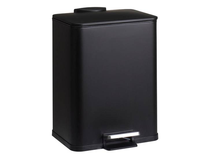 Bathroom solutions Mülleimer aus Metall Delta 20 l 33/31/44,5 cm, Schwarz, 31x44.5x33 cm, Badaccessoires, Abfalleimer