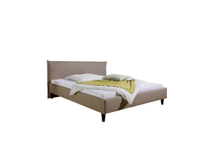 Livetastic Polsterbett Roswell, Hellbraun, Holz, Buche, massiv, 160x200 cm, Made in Germany, für Lattenrost geeignet, Schlafzimmer, Betten, Polsterbetten