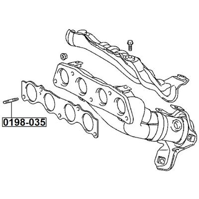 FEBEST Schraube, Abgaskrümmer 0198-035 für TOYOTA NISSAN