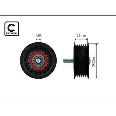 CAFFARO Umlenk-/Führungsrolle, Keilrippenriemen 500261 für Mercedes