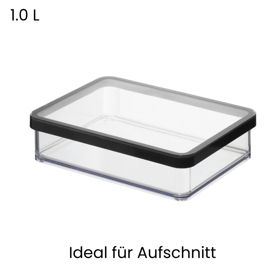 Rotho LOFT Vorratsdosen KLAR schwarz (1 l) (null)