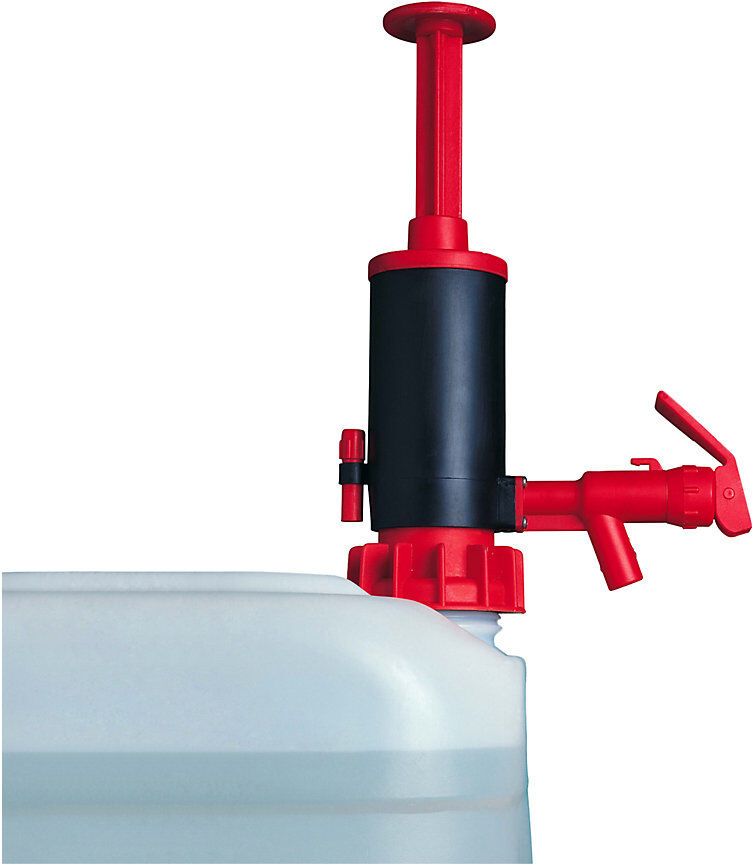 Kanister-/Fass-Dosierhandpumpe, für Laugen, rot, 20 l/min, ab 3 Stk Jessberger