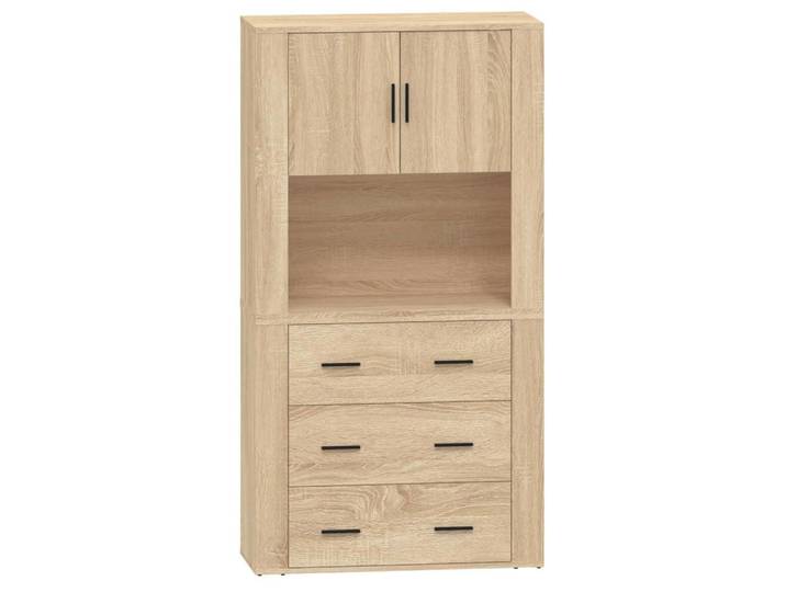 FAF-NEUF* Buffet haut Buffet d'entrée - Chêne Sonoma - Bois d'ingénierie JUILLET652571