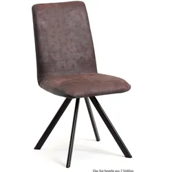 ESSZIMMERSTUHL (2er-Set) Datja 47x92x60 Schwarz/Braun