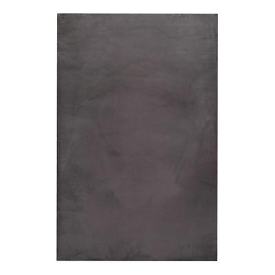 Teppich WECON HOME BASICS "Anna", grau (anthrazit), B:80cm H:25mm L:150cm, Polyester, Teppiche, Teppich, Hochflorteppich, getuftet, modern, einfarbig, flauschig, Wohnzimmer
