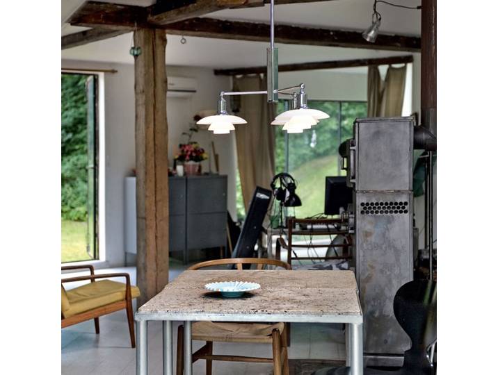 PH 2/1 Stem Fitting Pendelleuchte, chrom - Louis Poulsen - Wohnzimmer - Glas