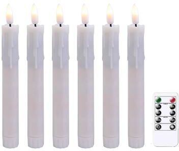 Uplift Treasures Black Flameless LED Halloween Candles With Remote 6pcs White