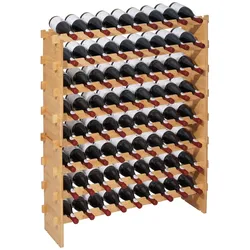 VEVOR stapelbares modulares Weinregal für 72 Flaschen, 8-stöckig, Flaschenregal mit 80 kg Gesamtbelastbarkeit, wackelfrei, Weinflaschenständer für Küche Weinkeller Bar, Weinflaschenhalter Natur