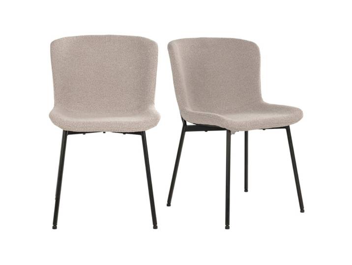 Chaise en tissu taupe (x2)