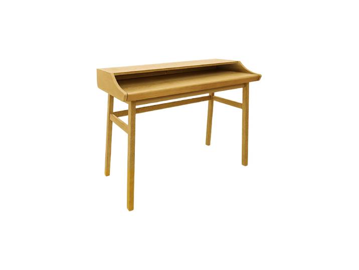 Design Schreibtisch „Carteret“ mit ausziehbarer Arbeitsfläche Eiche Natural MR.WOOD