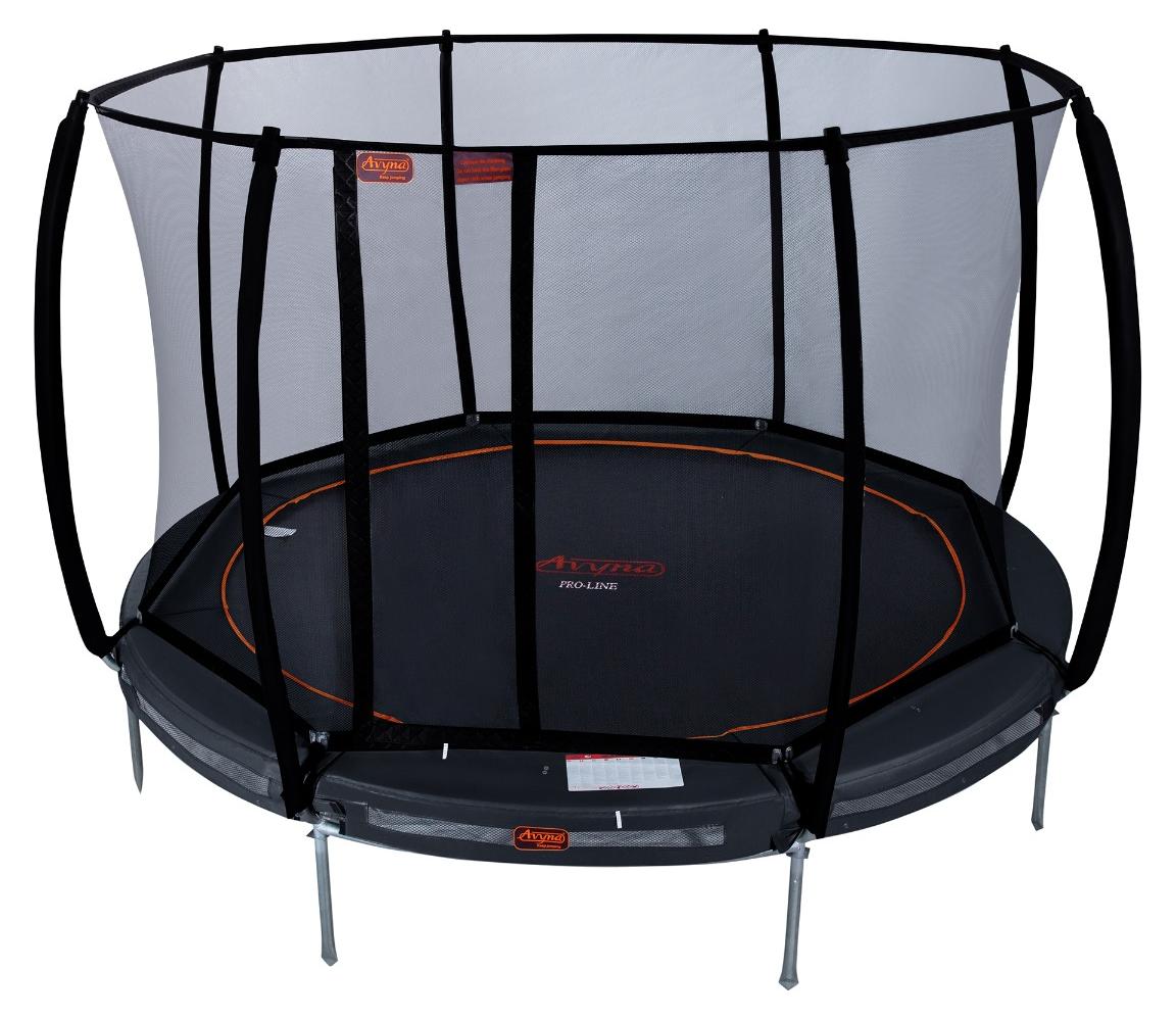 Avyna Trampolin, Einbaubedingung, Durchmesser 430 cm, mit Sicherheitsnetz | Schwarz