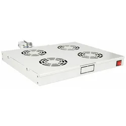 Equip Lüfter 19', 1HE, 4 Lüfter, RAL7035 Grau