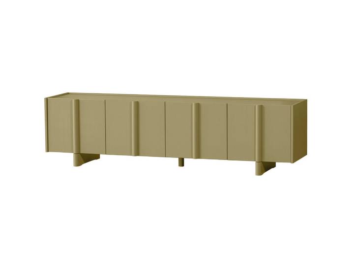 Livetastic Lowboard Basu, Grün, Holz, Kiefer, massiv, 2 Fächer, 200x53x46 cm, in verschiedenen Holzdekoren erhältlich, Holzmöbel, Kleinmöbel Holz, Holzkommoden, Lowboards Holz