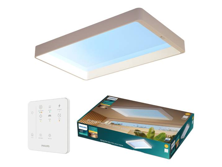 Deckenlampe Philips Skylight VitaUp Kunststoff/Metall weiss 67W LED - Material: Kunststoff Metall - LED - LED Energiesparlampen