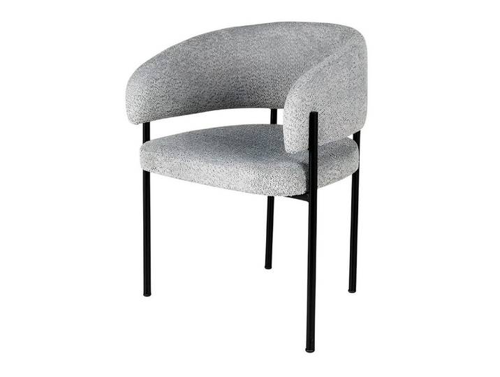 Xlmoebel Esszimmerstuhl XLMOEBEL Esszimmerstuhl Grau, Metall/Textil, modernes Design, Made in Europa