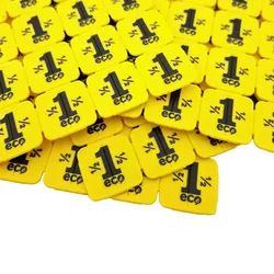 CombiCraft Eventchips Gelb aus Kartoffelstärke, 24x24mm - 100% biologisch abbaubare, 1000 Chips auf 40 Matten á 25 Chips pro Matte
