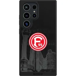 Nivocase Handyhülle für Samsung Galaxy S24 Ultra Hülle NIVOpure Case Schwarz Fortuna Düsseldorf Logo (Samsung Galaxy S24 Ultra), Smartphone Hülle, Schwarz