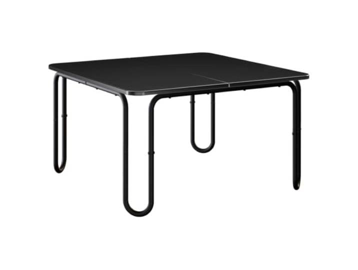 HKLGBVCR Couchtisch, Schwarz, 100 x 100 x 45 cm, Holz, verzinkter Stahl