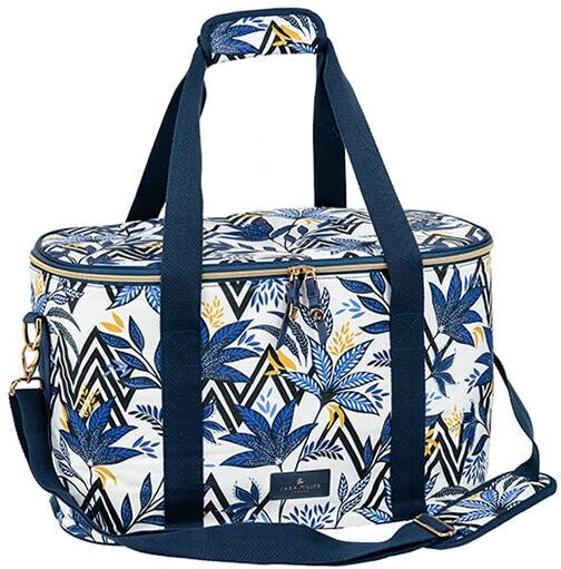 Sara Miller London Sara Miller by Navigate 30L Oval Insulated Family Cool Bag Blue & White