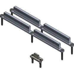 Griffwerk Zubehör-Set 120 - Holztür 2 H-Adapter + Schrauben, Bodenführung Typ H