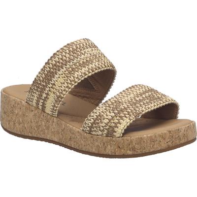 Slipper JOSEF SEIBEL "Evita 02, brasil-multi", Damen, Gr. 39, braun (brasil, multi), Obermaterial: 100% Textilmaterial TEXMAT., Schuhe Slipper