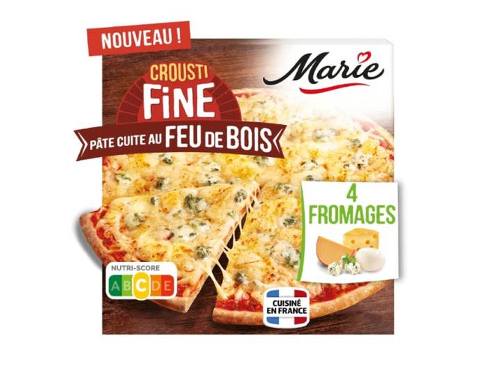 Marie Pizza 4 Fromages Crousti Fine Pâte Cuite au Feu de Bois 390 g