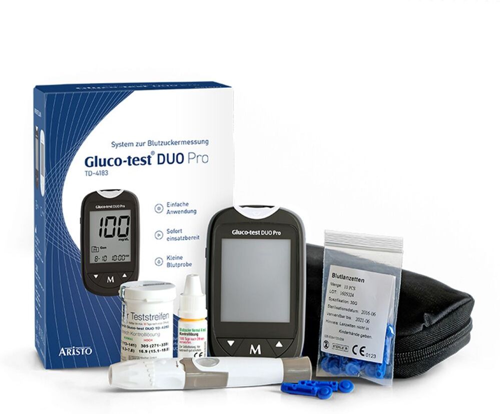 Gluco-test Gluco Test DUO Pro Set Blutzuckermessgerät mg/dl 1 St Gerät