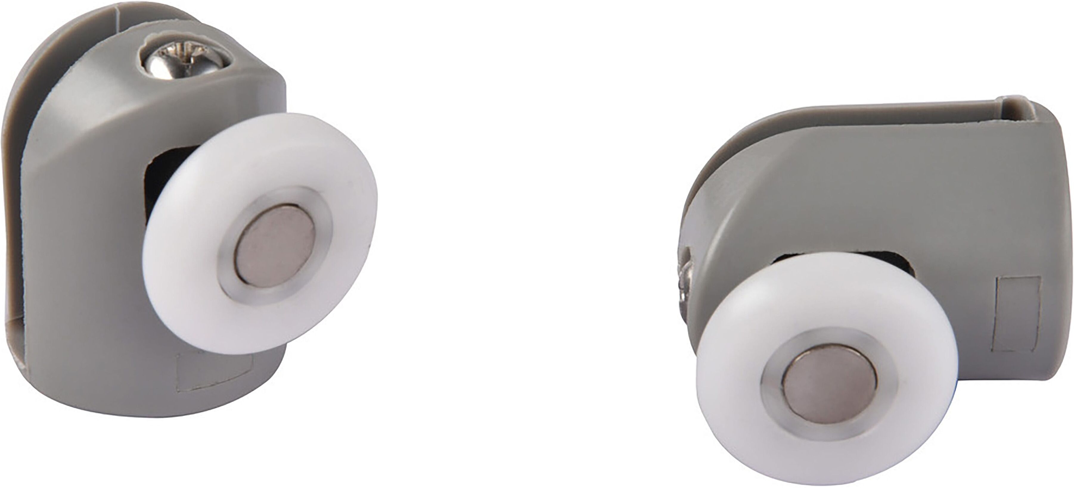 Tecnomat KIT 2 SCORRIMENTI SUPERIORI SINGOLA RUOTA  Ø23 mm NYLON GRIGIO VETRO 4-6 mm FORO 12 mm