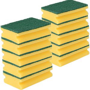 Franz-Mensch Spülschwamm Hygoclean Padschwämme, mit Griffrille & Scheuerseite, 10 Stück